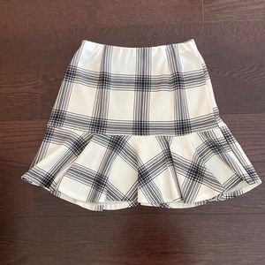 Aqua plaid mini skirt